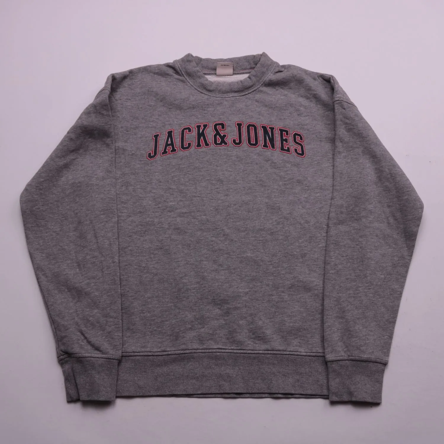 Серый свитшот JACK & JONES с надписью, размер 50 (L)
