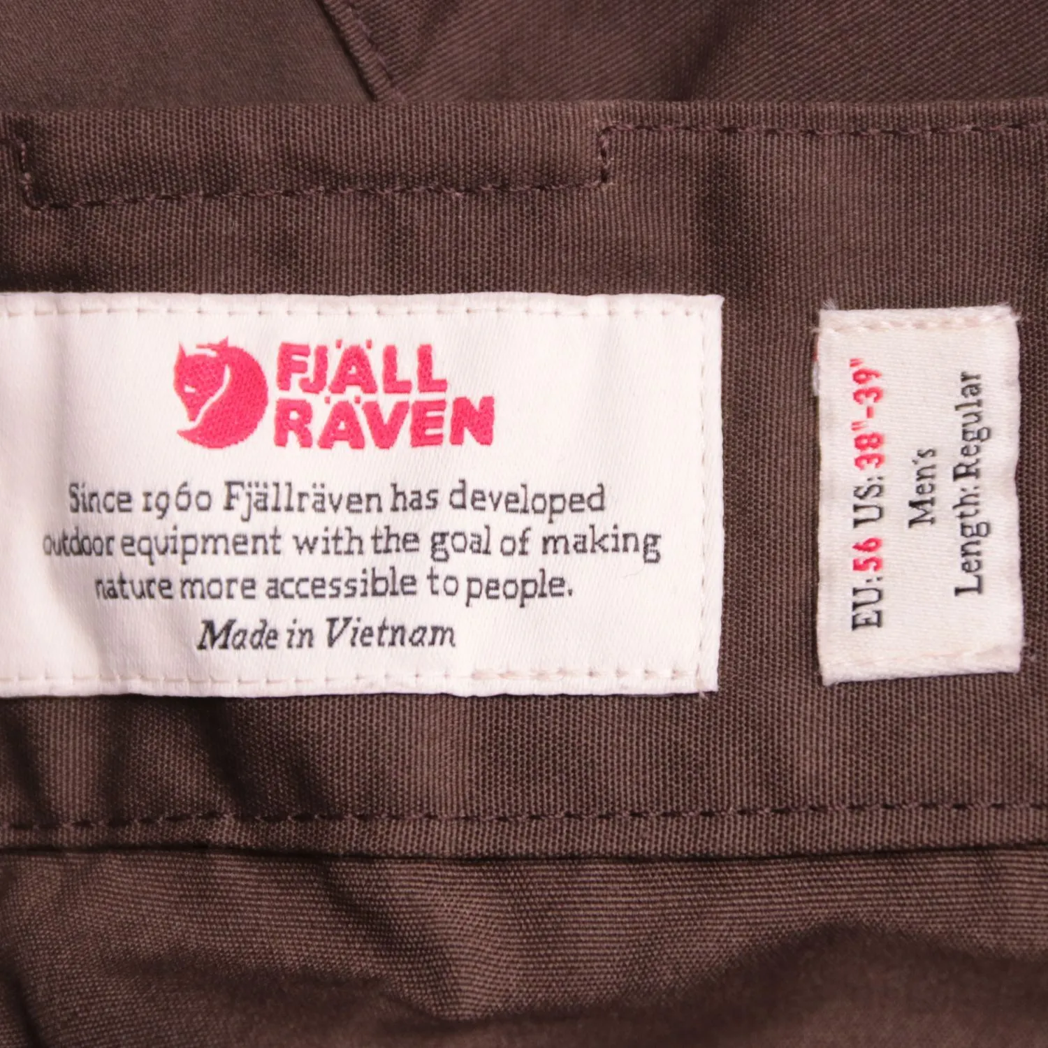 Коричневые брюки карго Fjällräven с накладными карманами, размер 56 (XXL)
