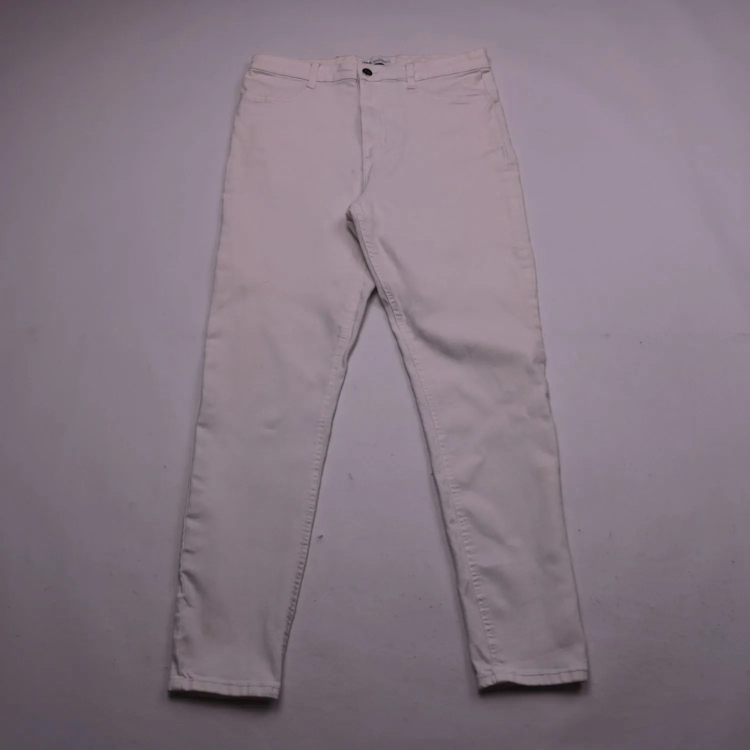 Белые брюки ZARA прямого кроя, размер 48 (L)