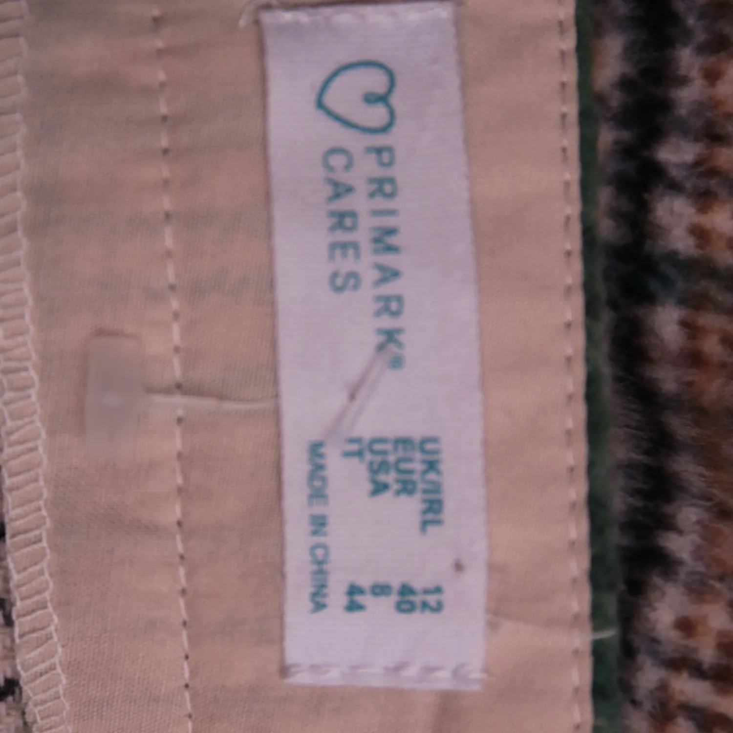 Бежевая юбка Primark Cares в клетку, размер 44 (S/M)