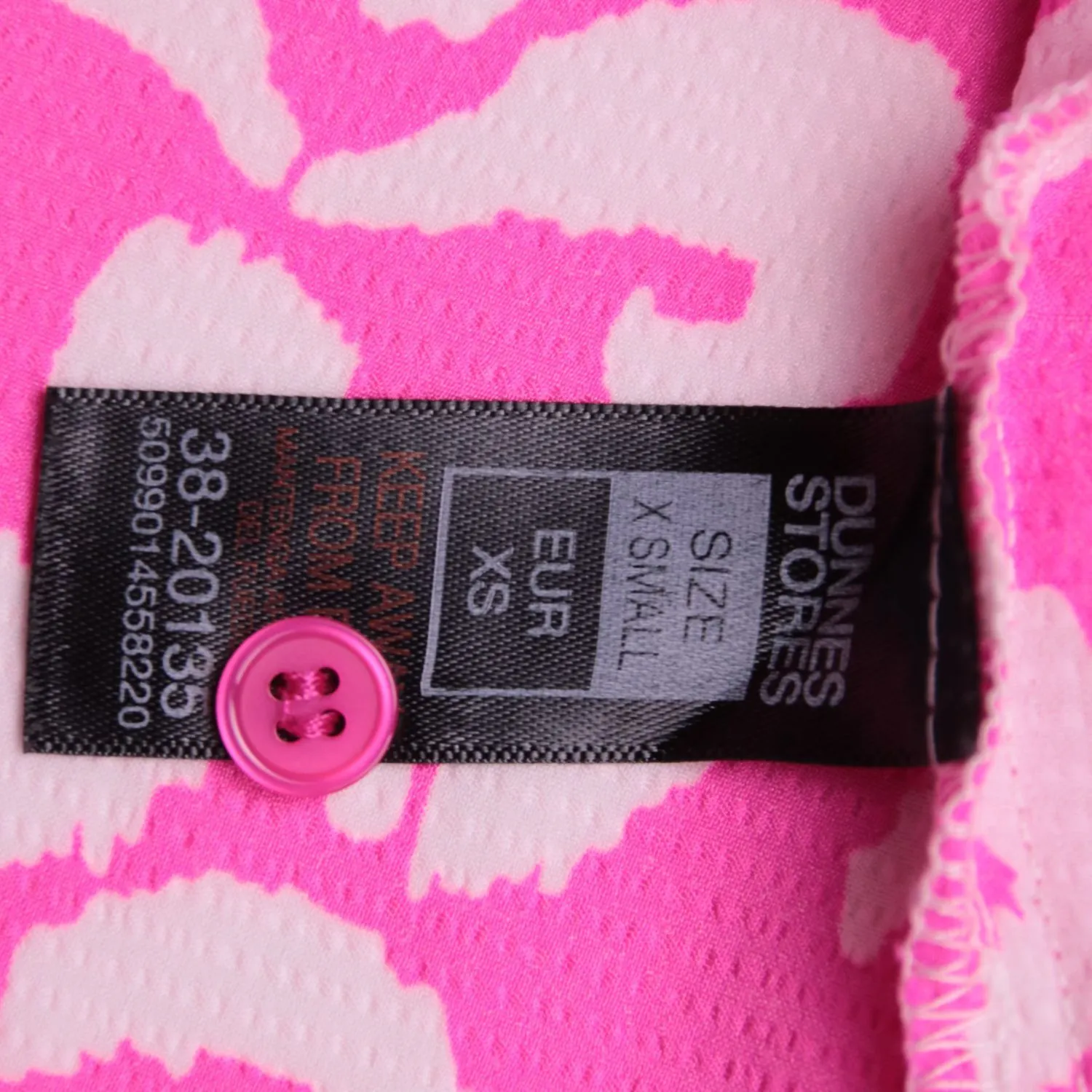 Розовое платье Dunnes Stores с поясом, размер 40 (XS)