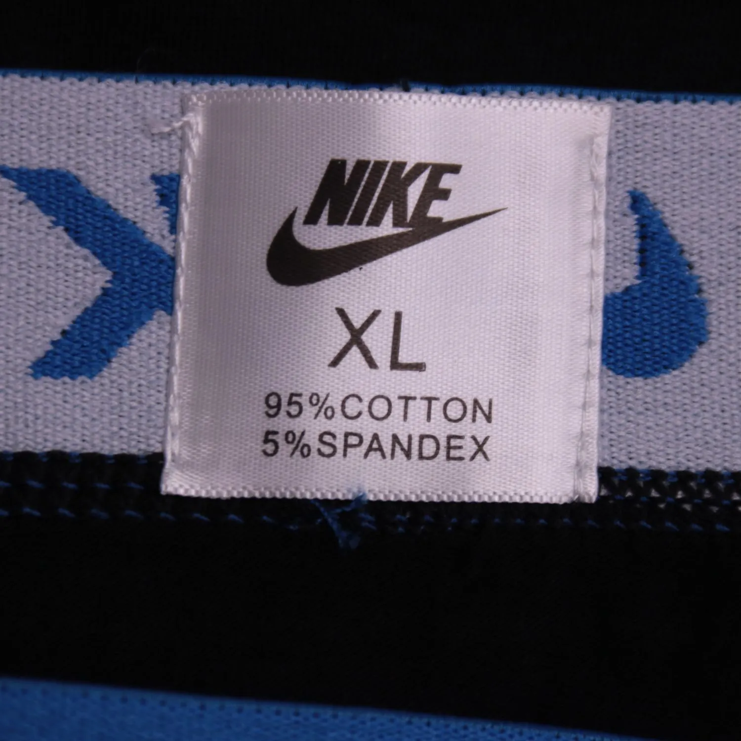 Чёрные трусы-боксеры Nike с контрастным поясом, размер 54 (XL)