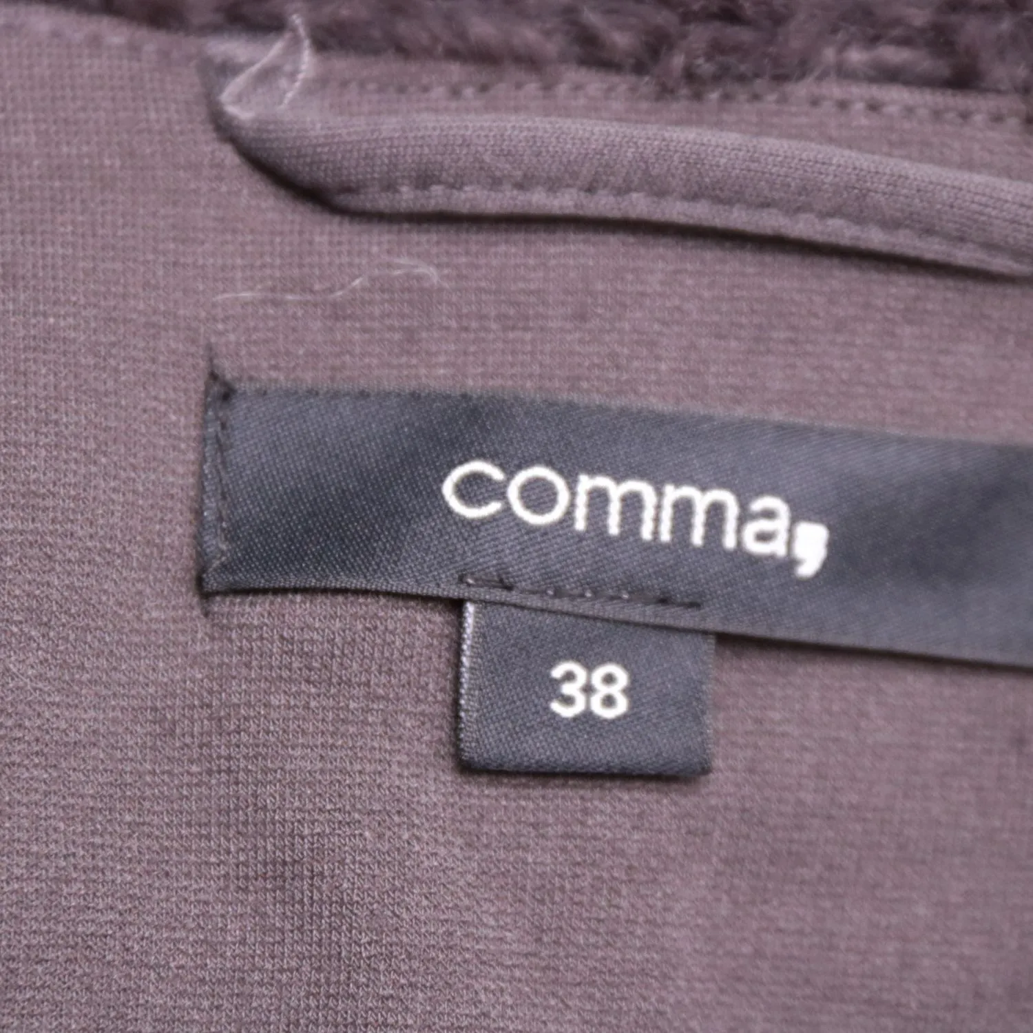 Коричневая шуба comma из искусственного меха, размер 44 (S/M)