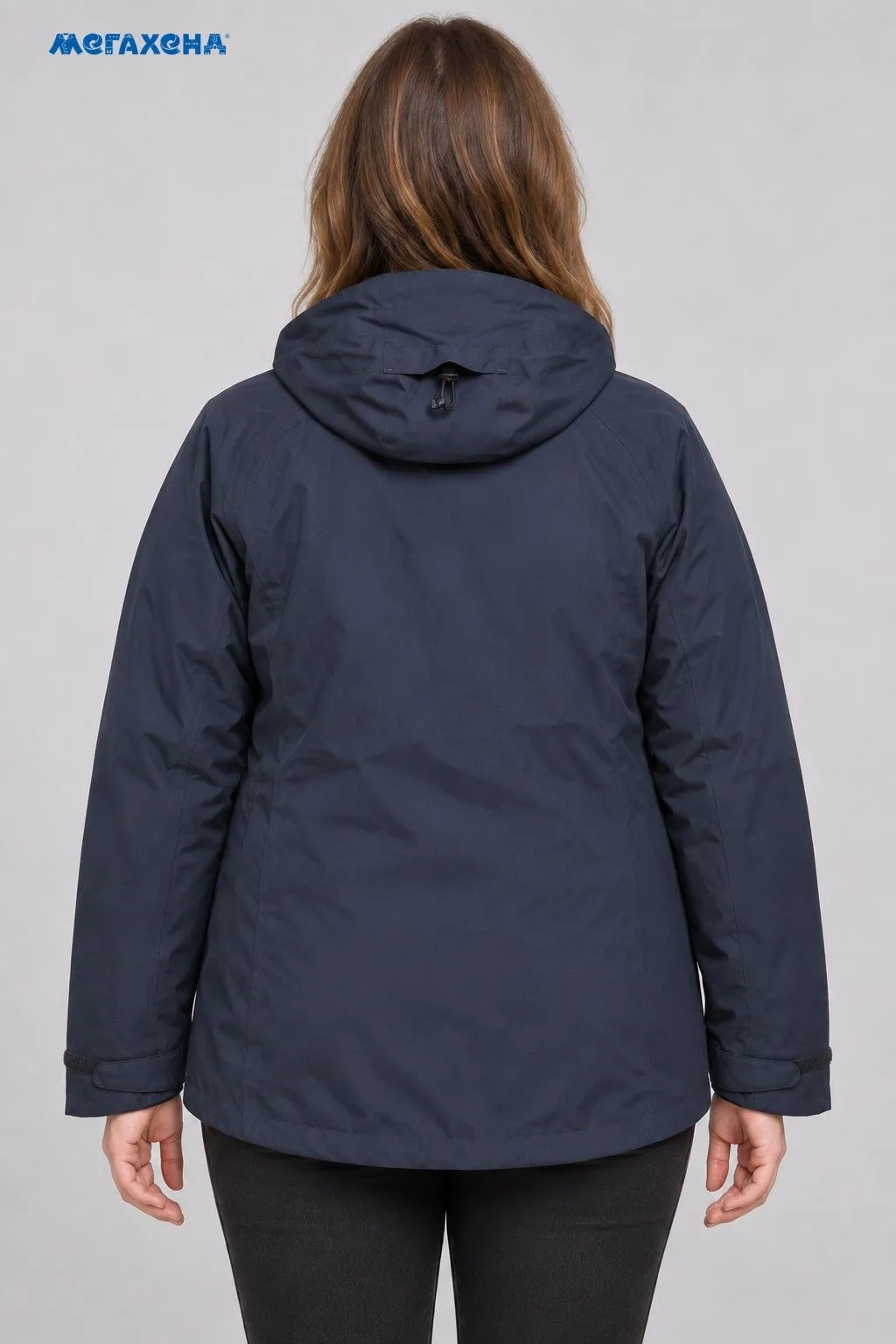 Тёмно-синяя куртка Jack Wolfskin с капюшоном, размер 48 (L)