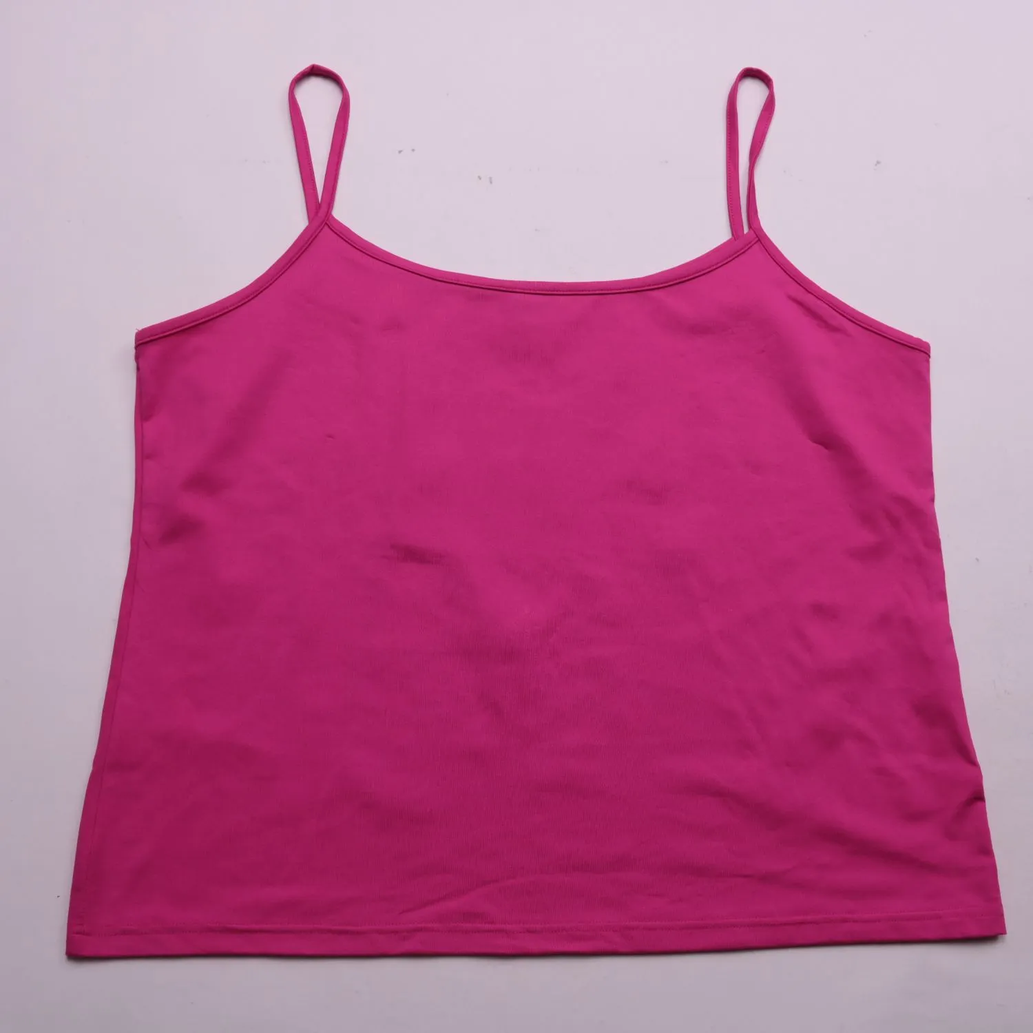 Розовая женская майка TU на тонких бретелях, размер 56 (3XL)