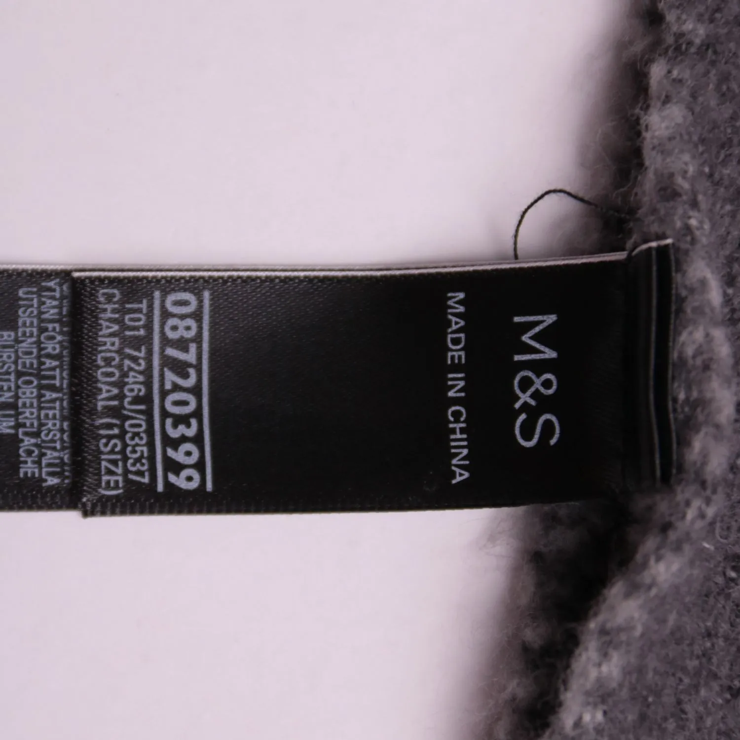 Серое пончо M&S с меховым воротником, один размер
