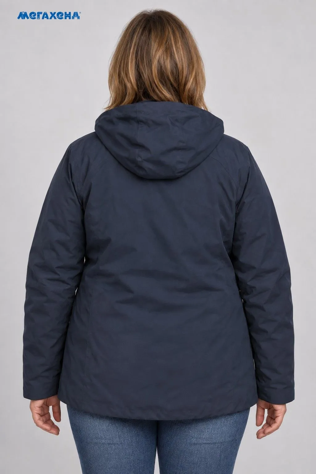 Тёмно-синяя куртка Jack Wolfskin с капюшоном, размер 48 (L)