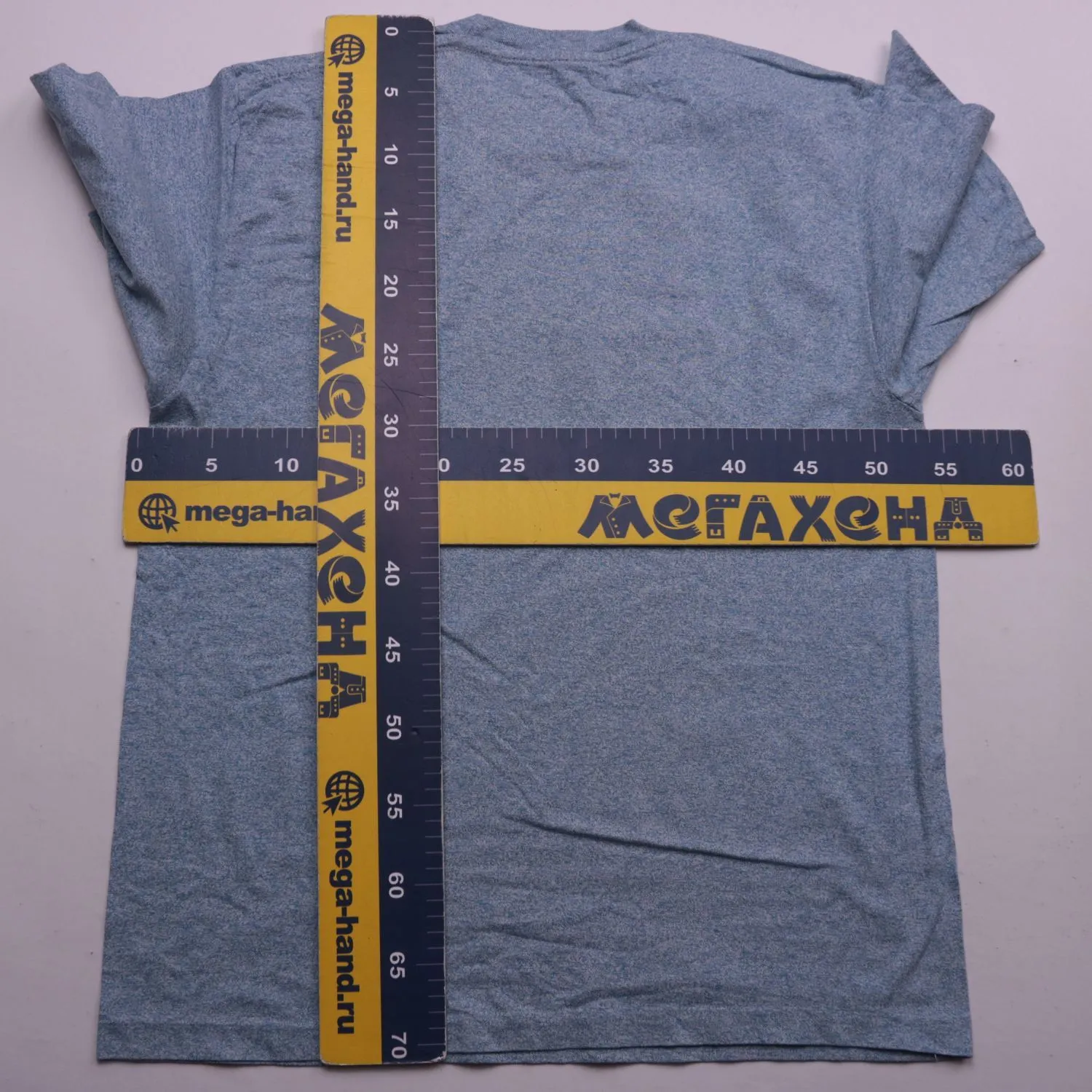 Голубая футболка Champion с вышитым логотипом, размер 54 (XL)
