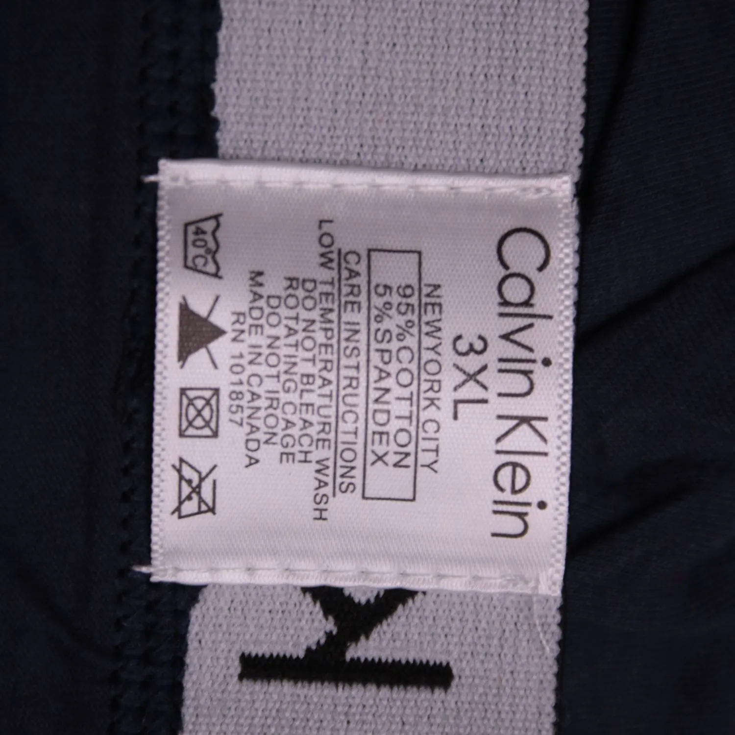 Тёмно-синие трусы-боксеры Calvin Klein с фирменным поясом, размер 60 (3XL)