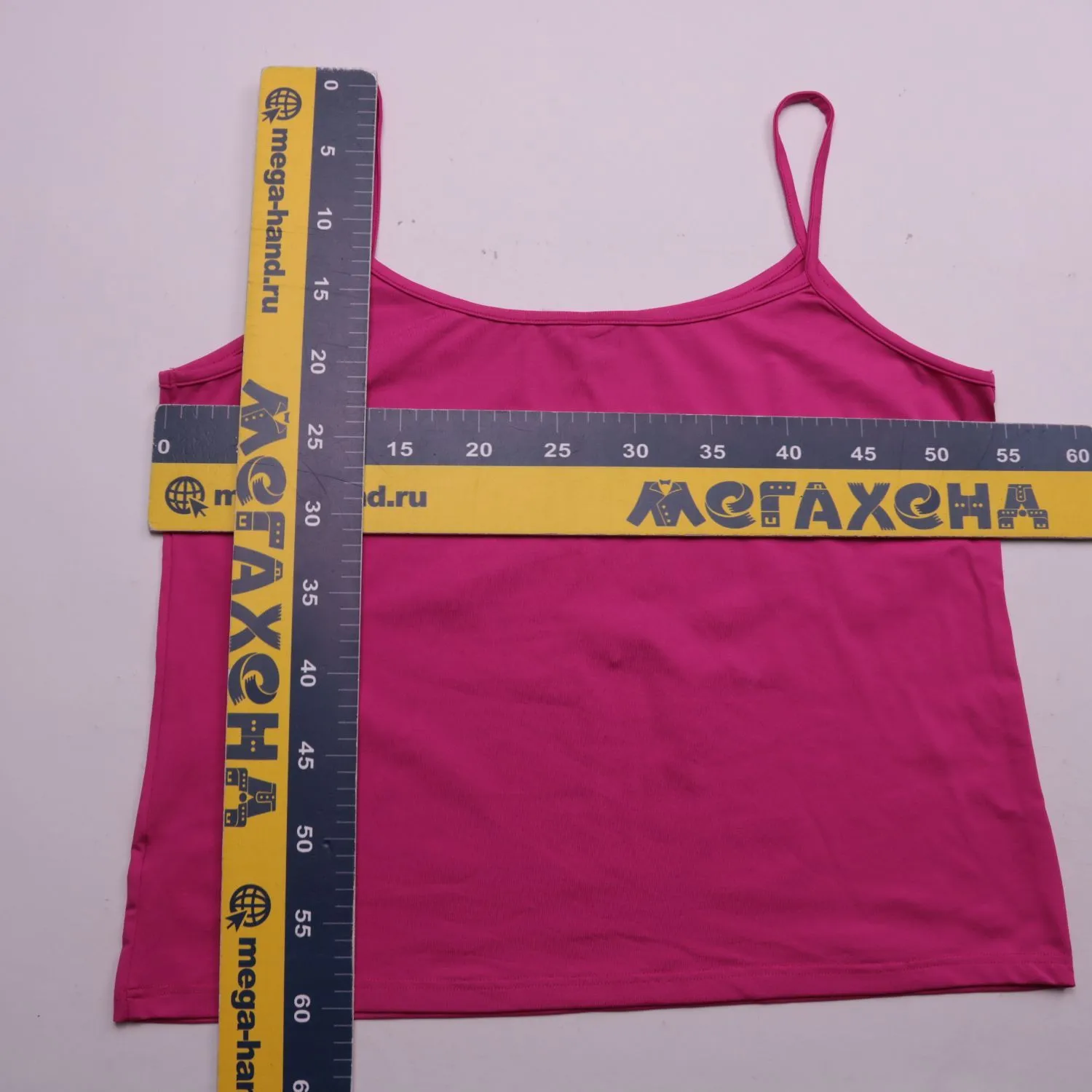 Розовая женская майка TU на тонких бретелях, размер 56 (3XL)