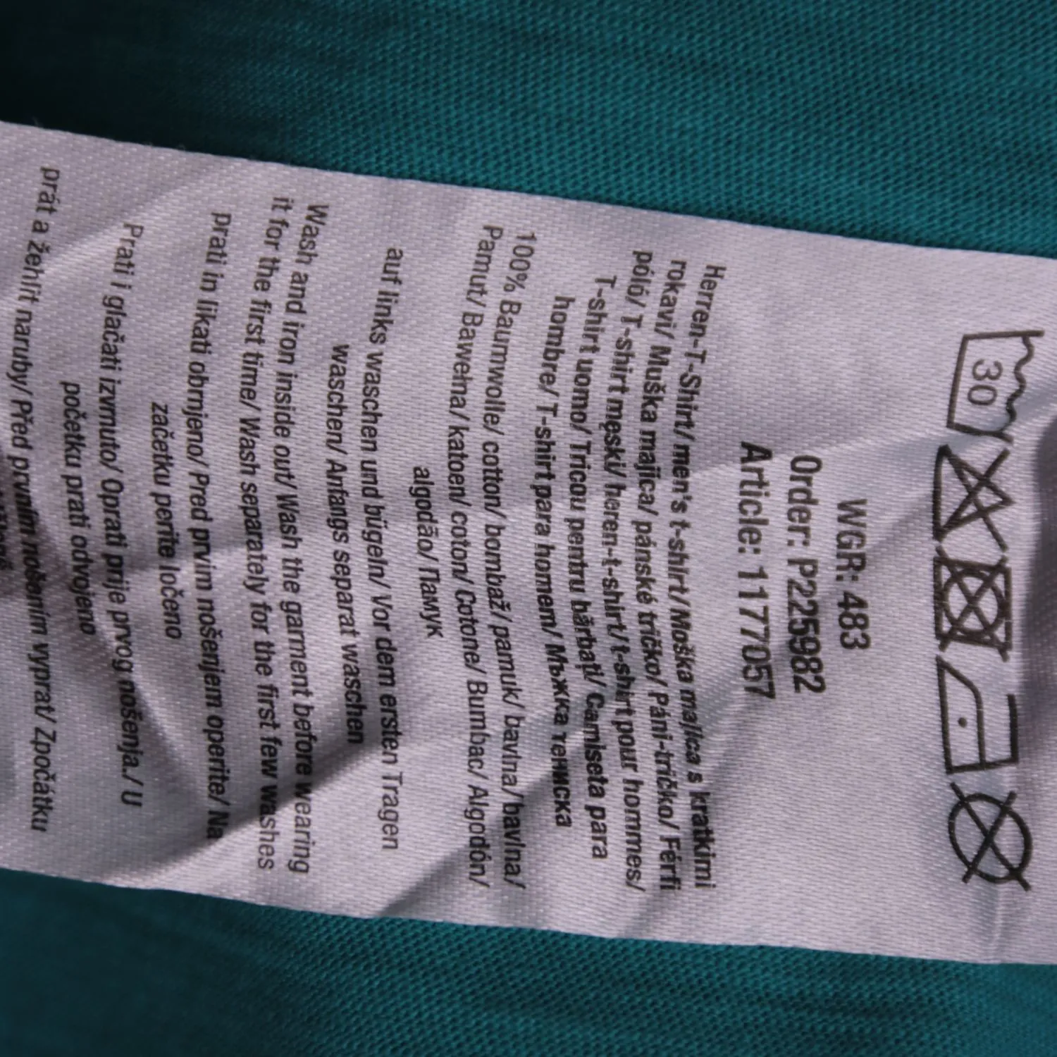 Бирюзовая футболка KIMAIL из хлопка, размер 60 (3XL)