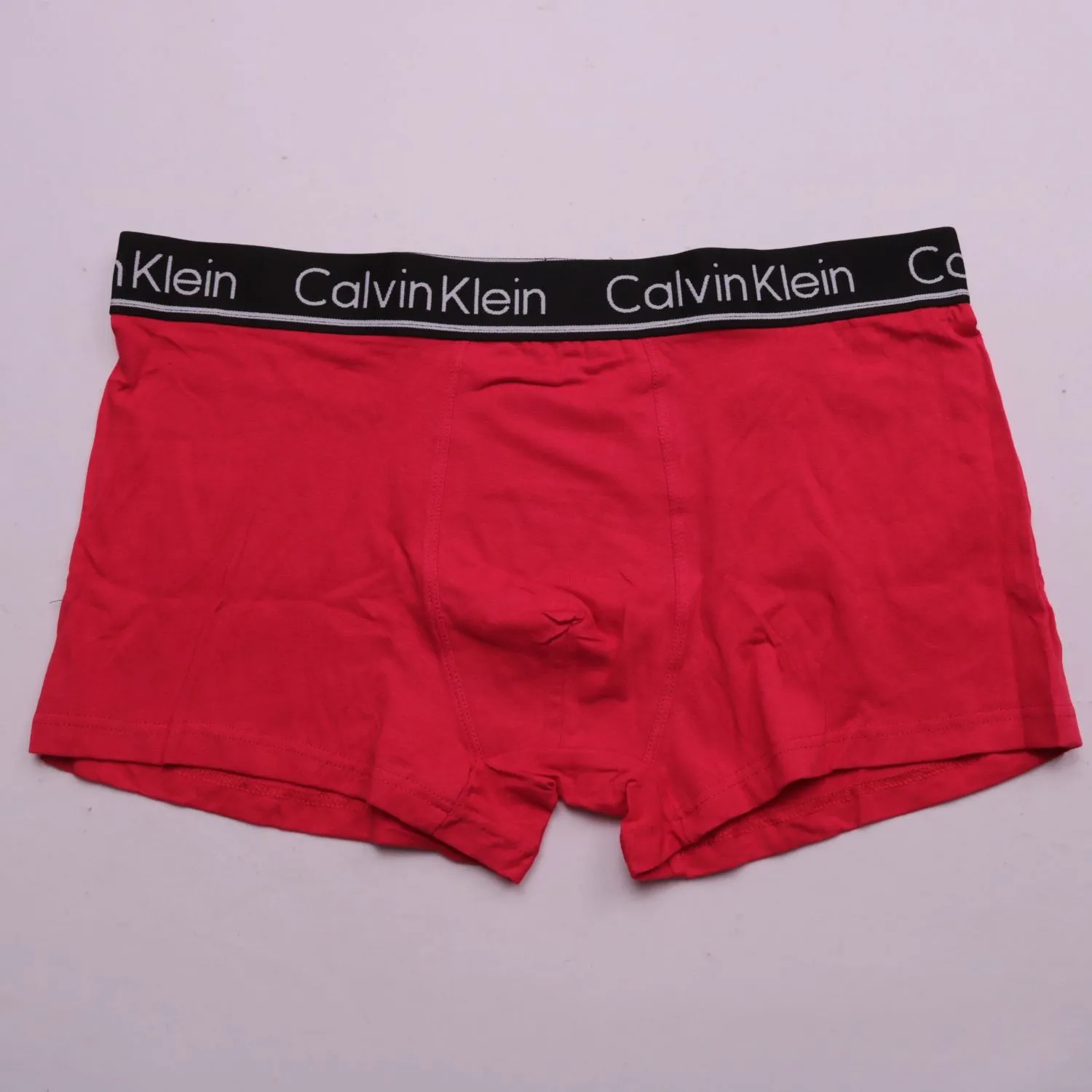 Красные трусы-боксеры Calvin Klein с широким поясом, размер 60 (3XL)