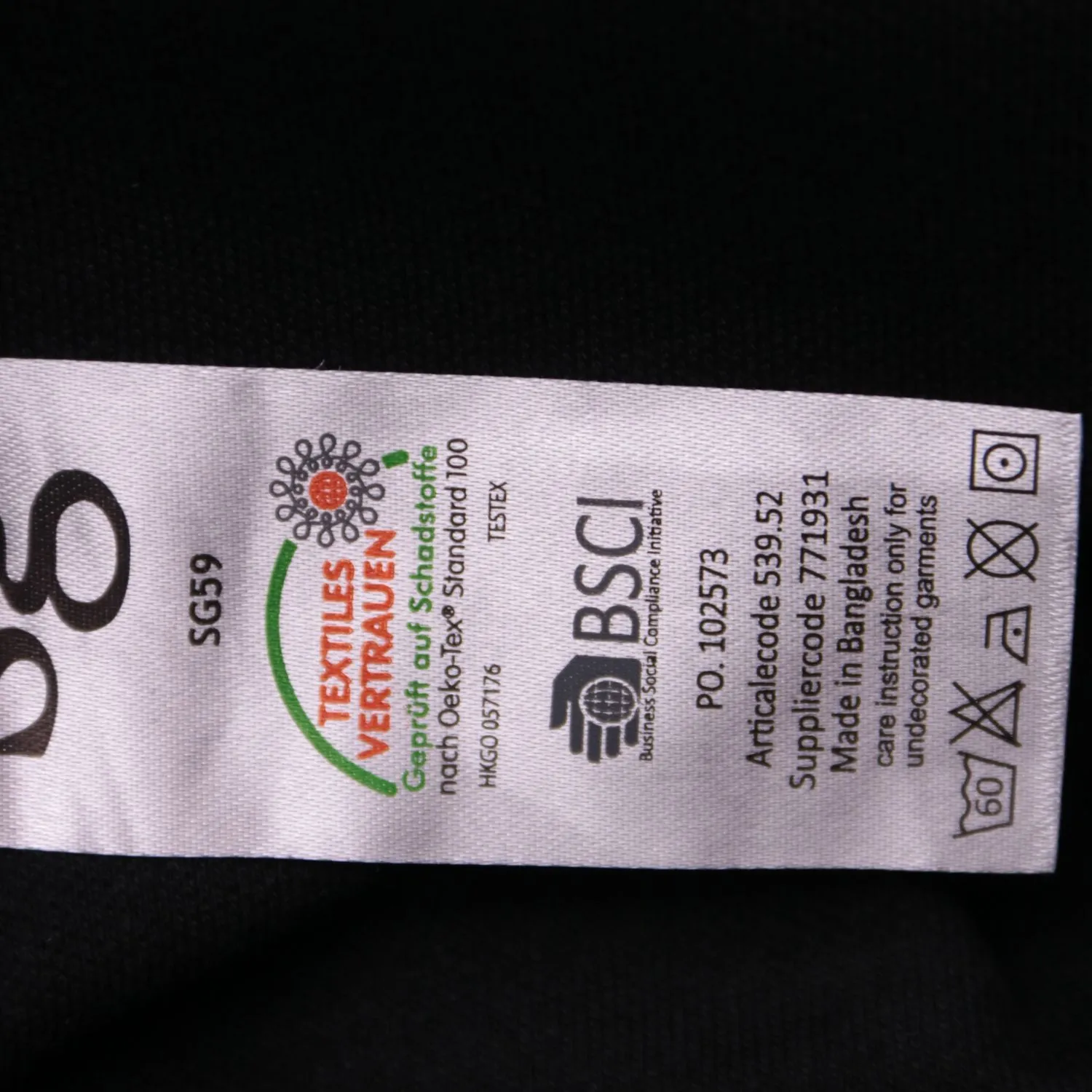 Чёрное мужское поло SG с короткими рукавами, размер 64 (5XL)
