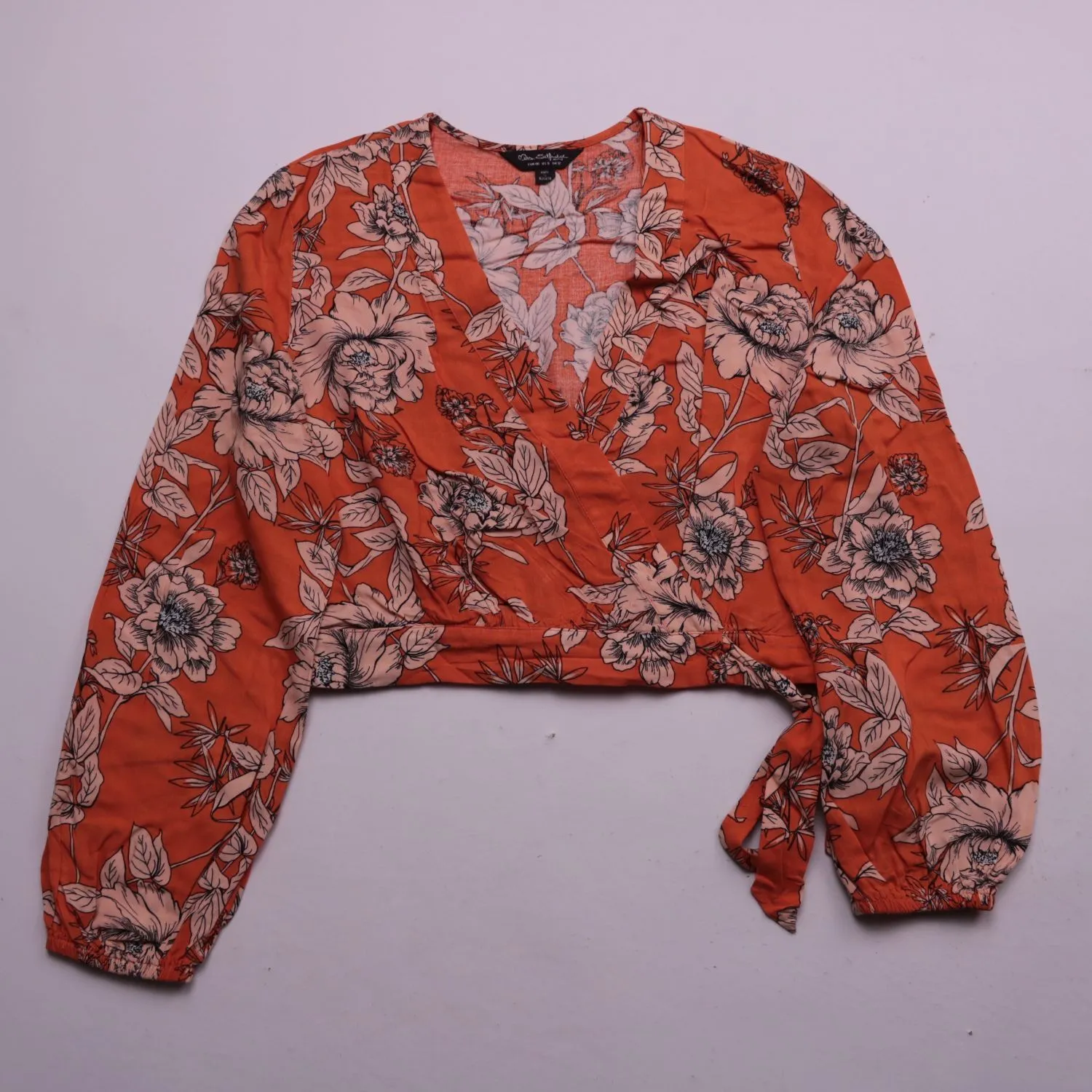 Оранжевая блузка Miss Selfridge с цветочным принтом, размер 46 (M)