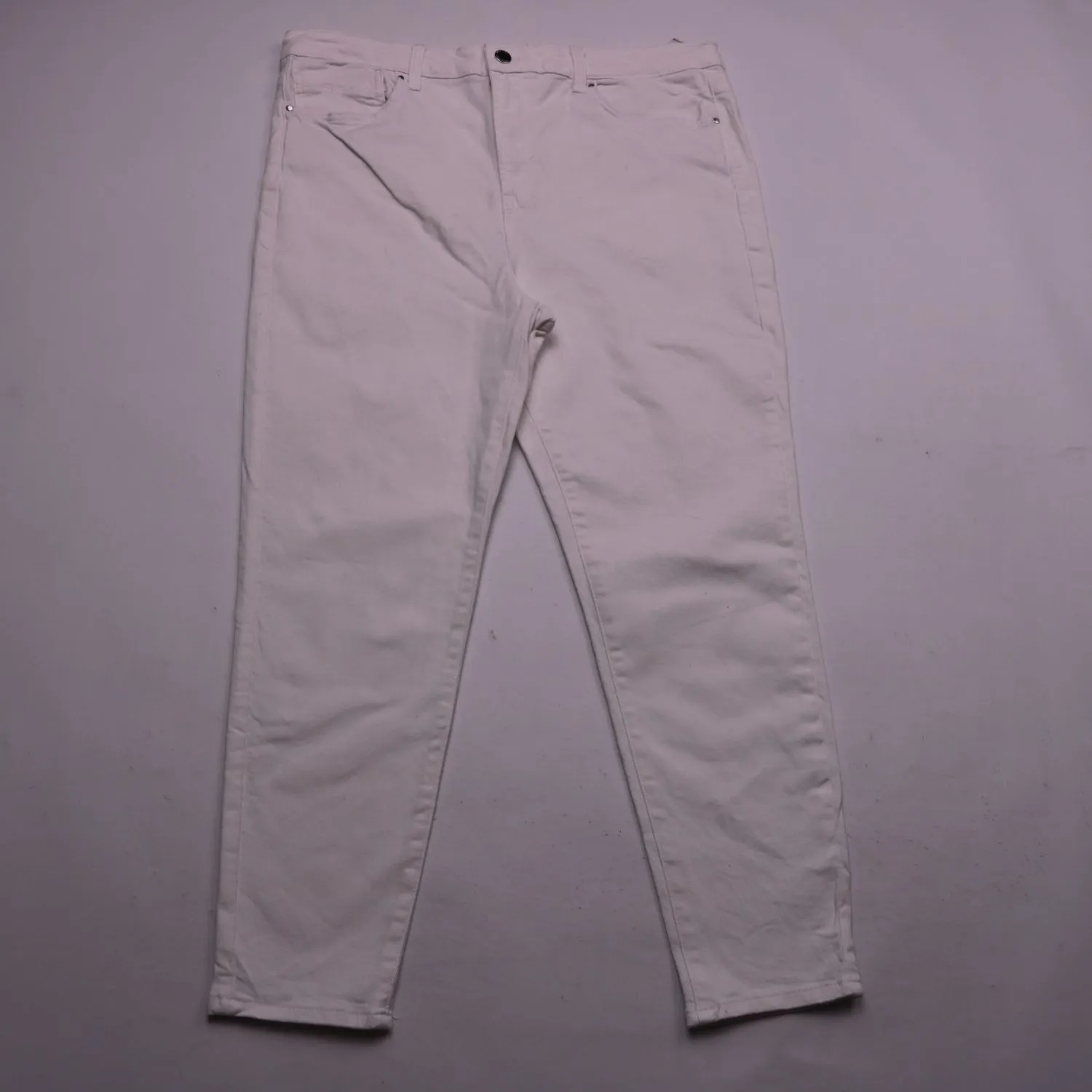 Белые брюки Stradivarius прямого кроя, размер 48 (L)