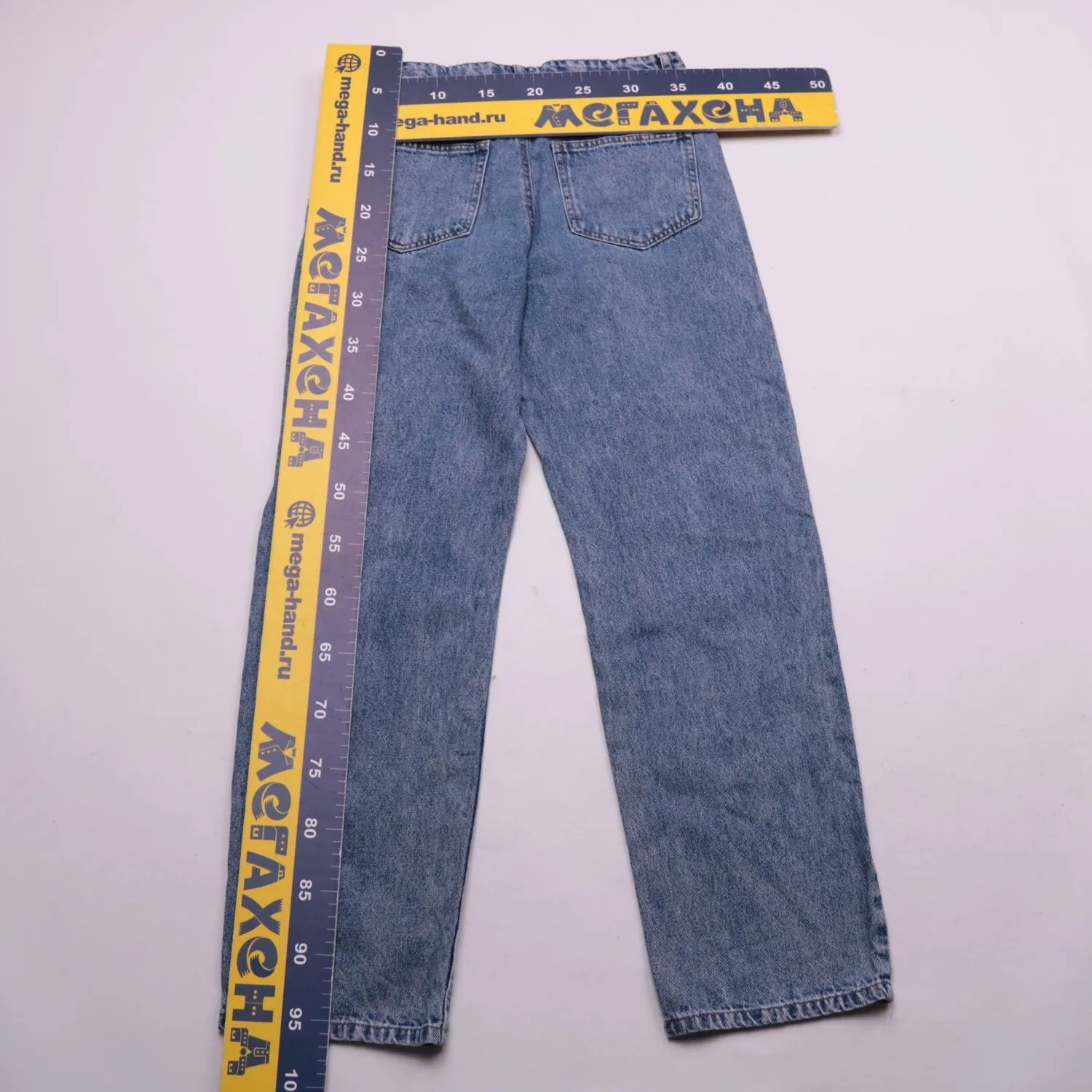 Синие прямые джинсы LMTD из плотного денима, размер 40 (XS)