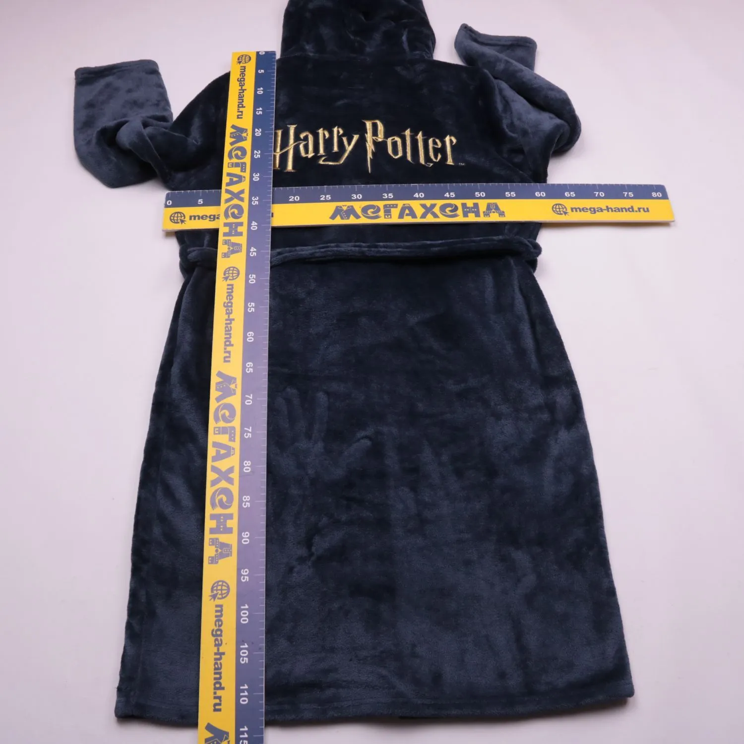 Тёмно-синий халат Harry Potter с капюшоном, размер 46 (S)