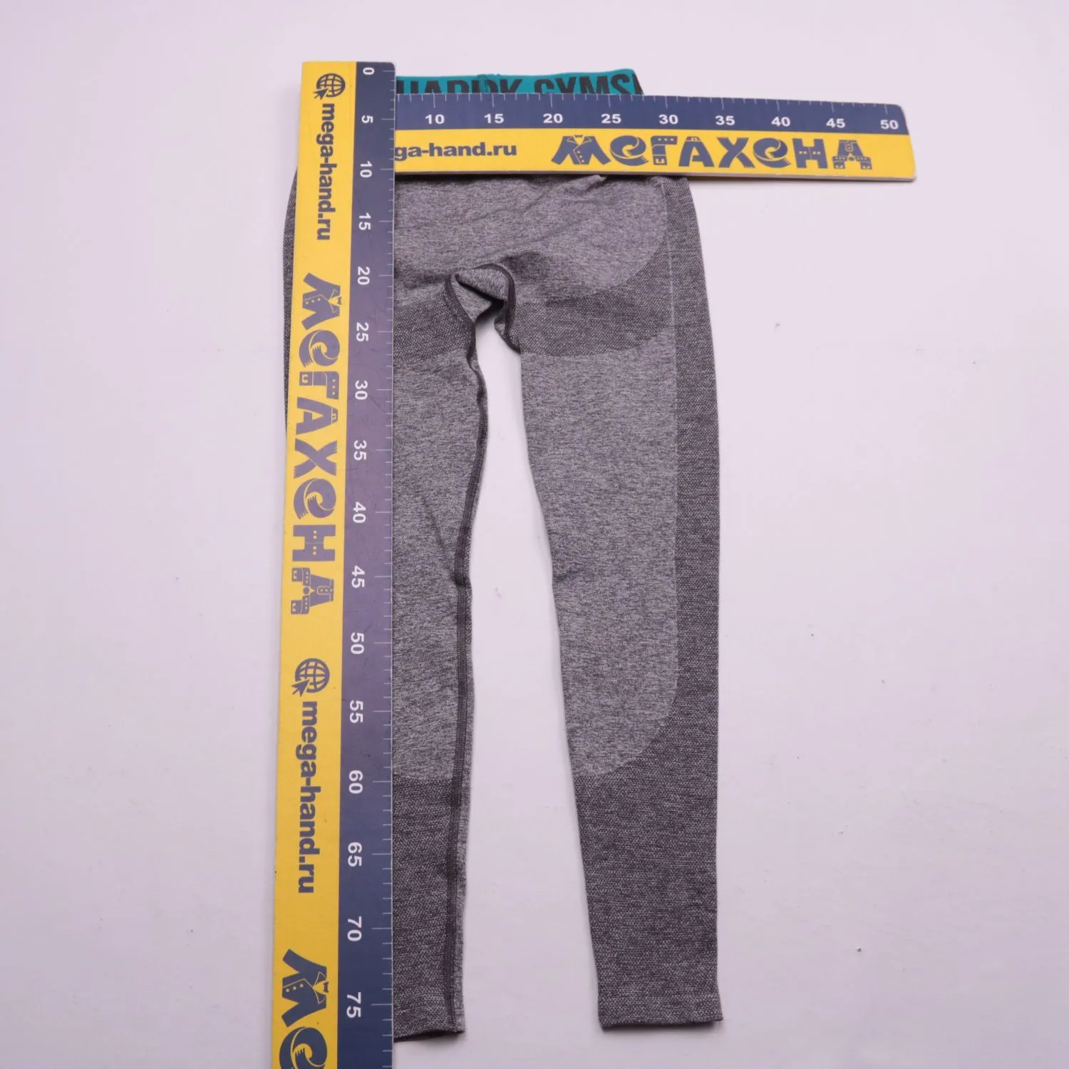 Женские серые легинсы Gymshark с широким поясом, размер 40 (XS)