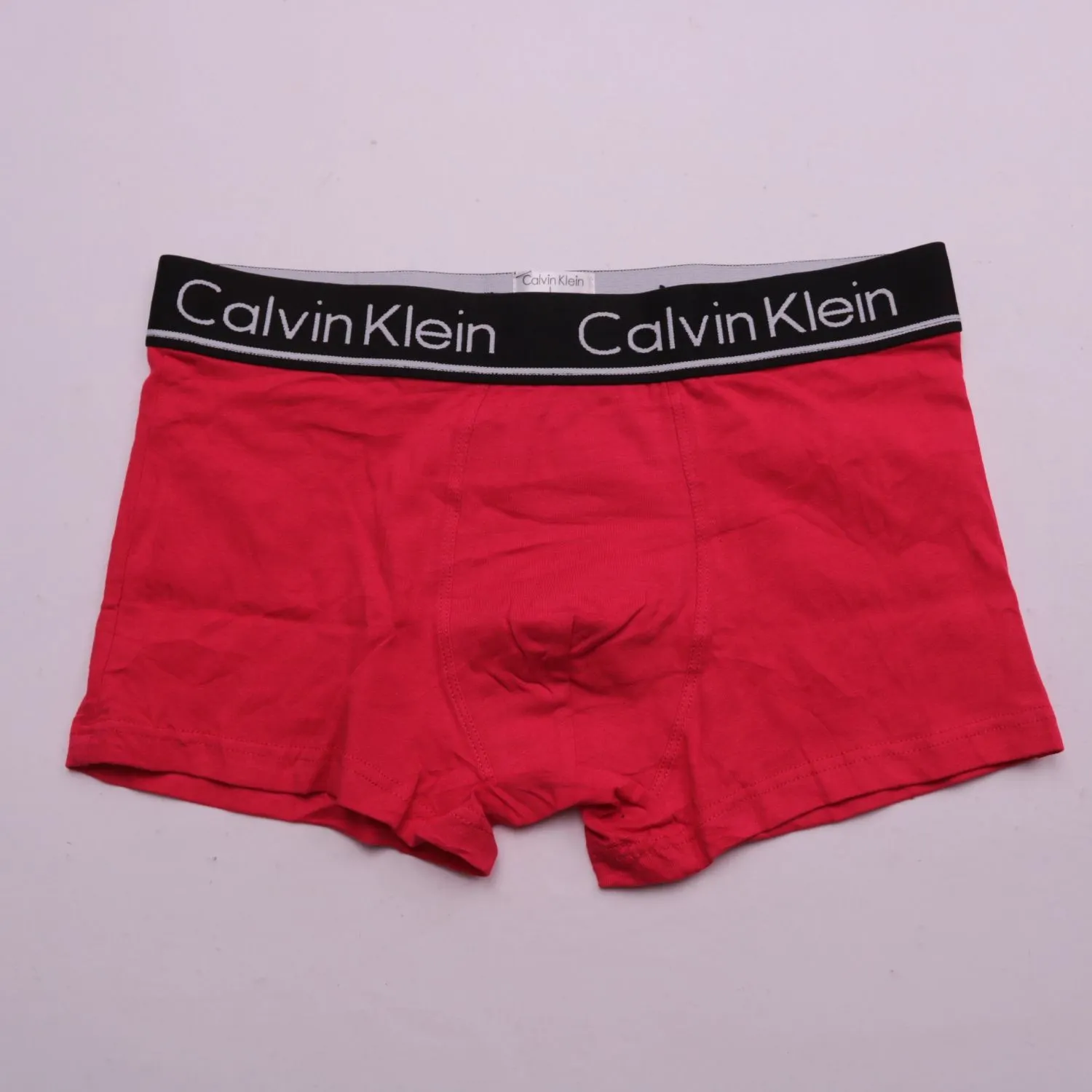 Красные трусы-боксеры Calvin Klein с широким поясом, размер 50 (L)
