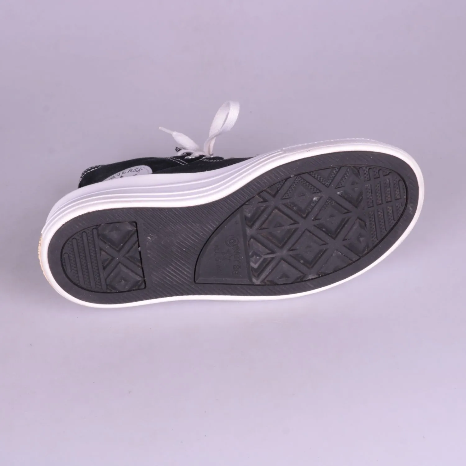Чёрные высокие кеды Converse на платформе, размер 38