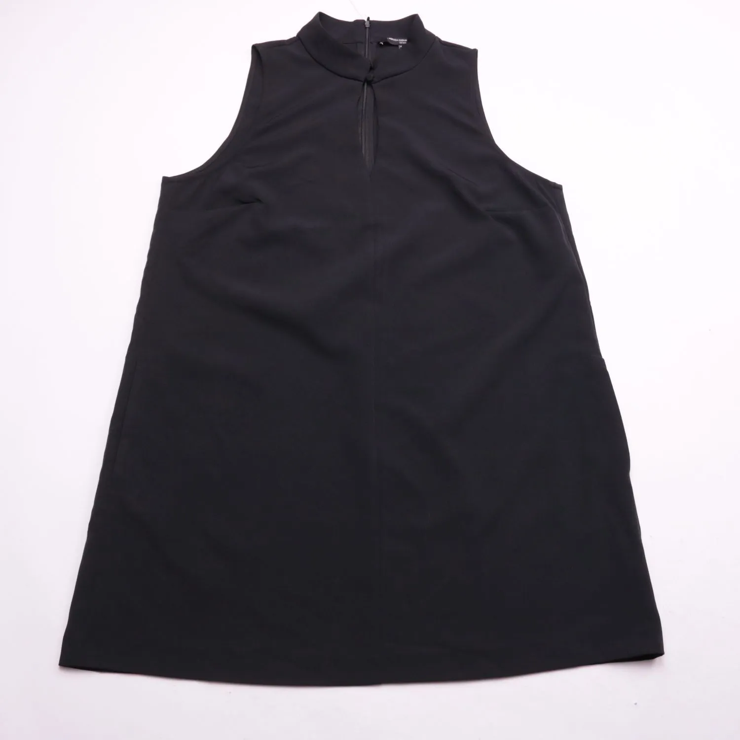 Чёрное платье French Connection с воротником-стойкой, размер 50 (L/XL)