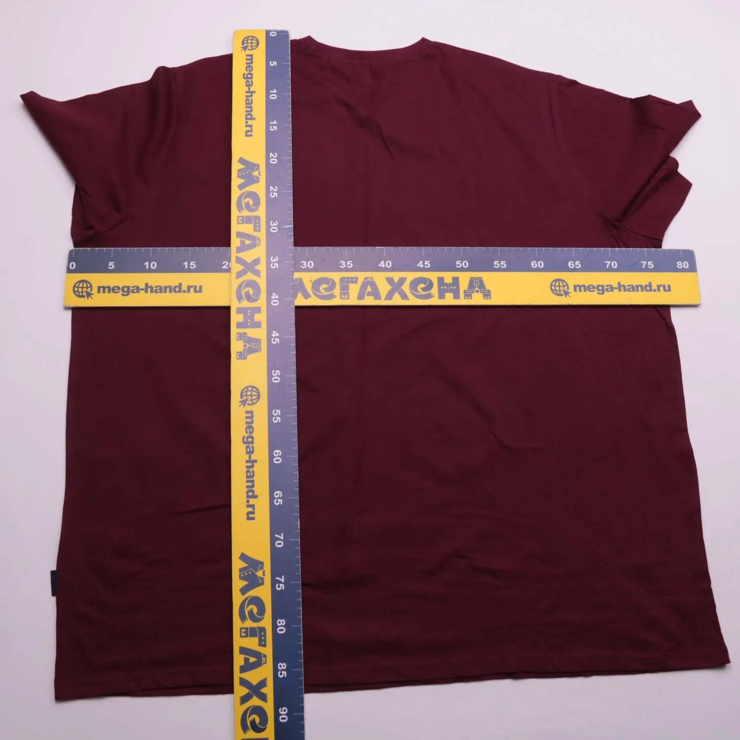 Бордовая футболка BADRHINO свободного кроя, размер 62 (4XL)