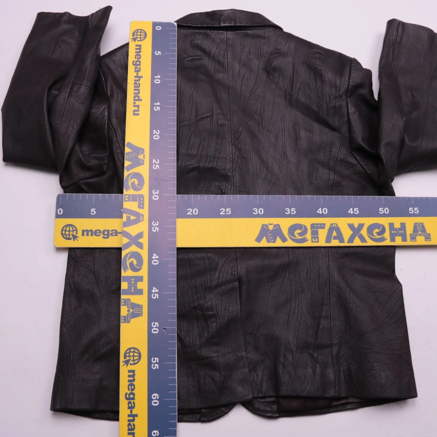 Чёрная кожаная куртка Essentials Casual на пуговицах, размер 46 (M)