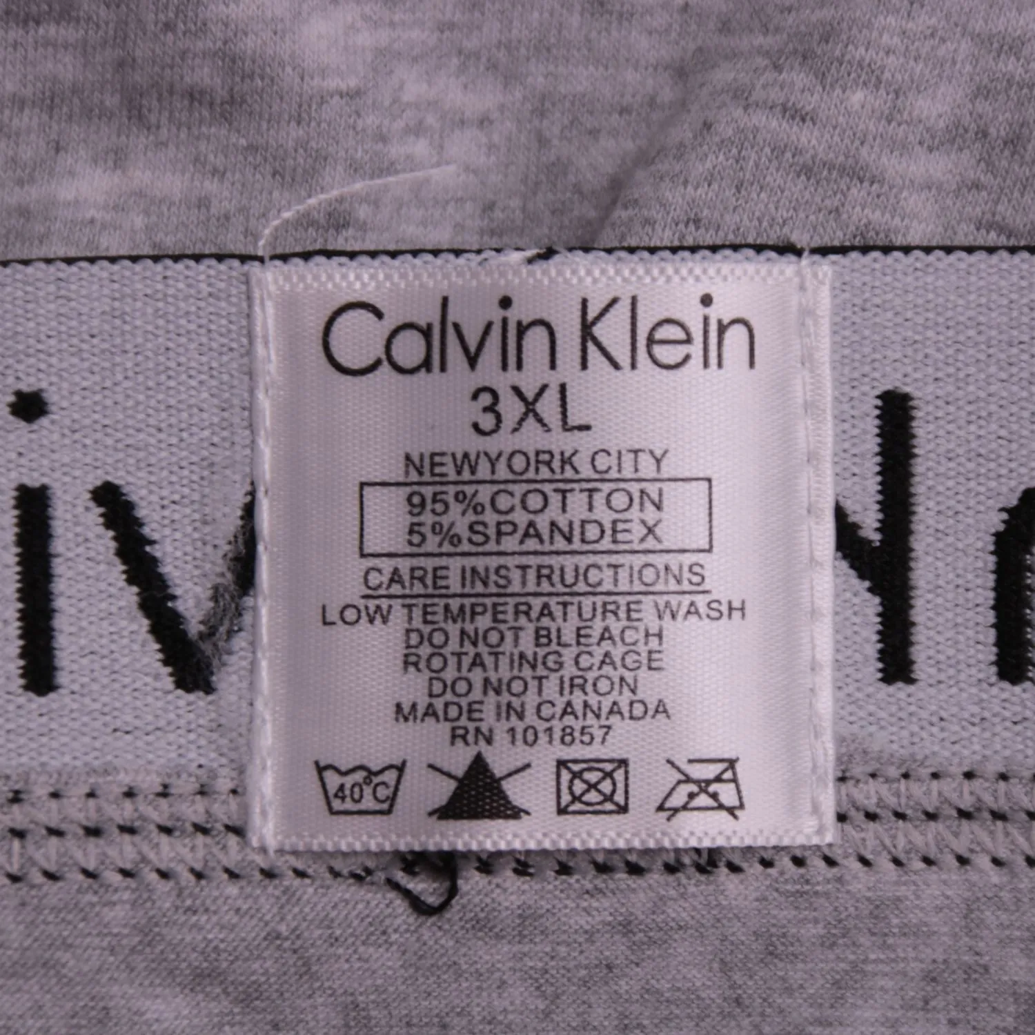 Серые трусы-боксеры Calvin Klein с эластичным поясом, размер 60 (3XL)