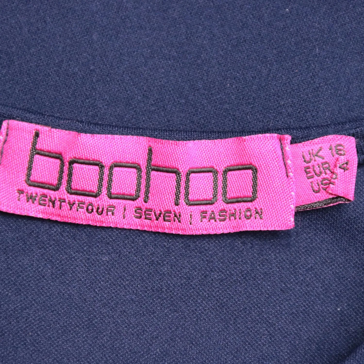 Тёмно-синее платье Boohoo с драпировкой, размер 50 (L/XL)