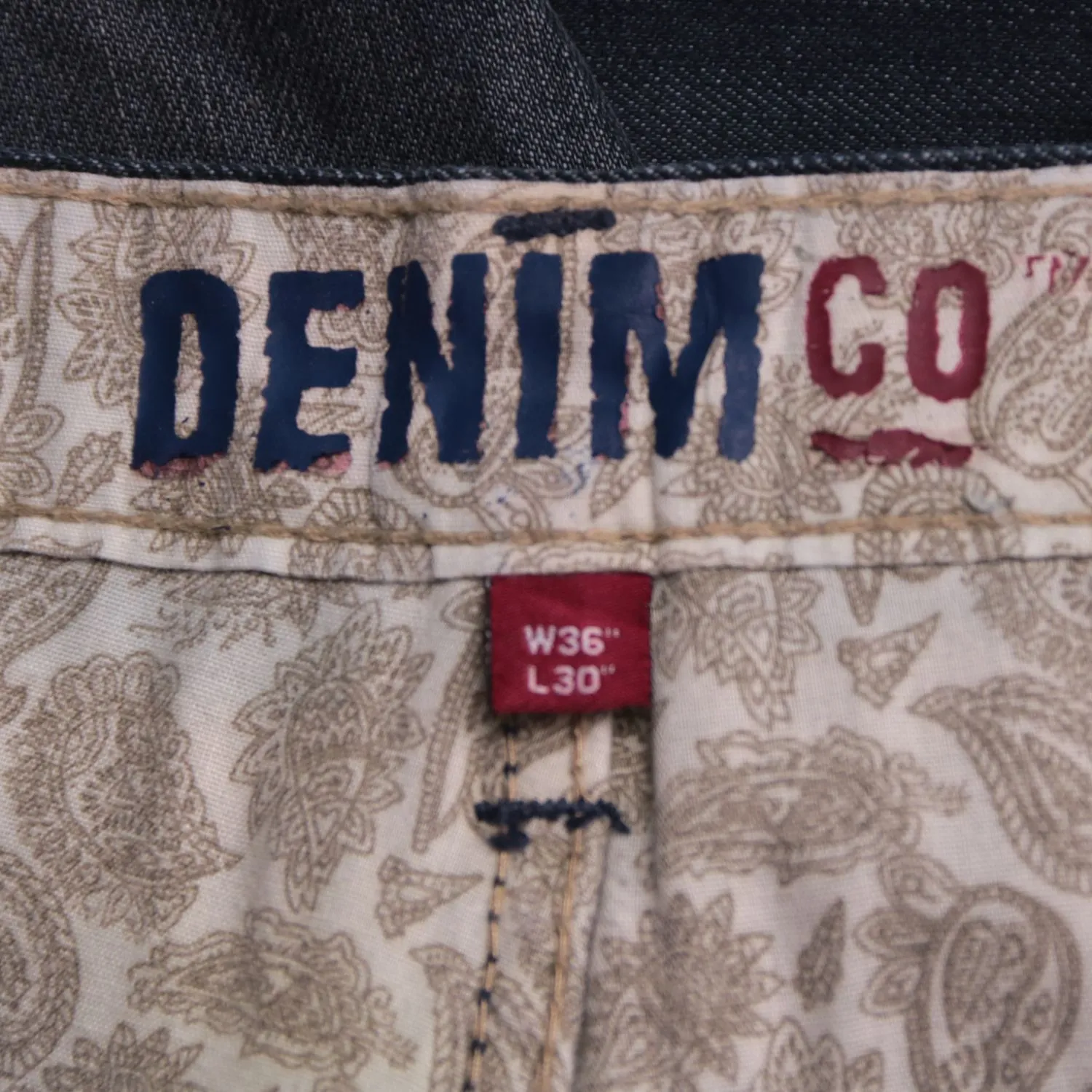 Тёмно-синие джинсы Denim Co прямого кроя, размер 46 (S)