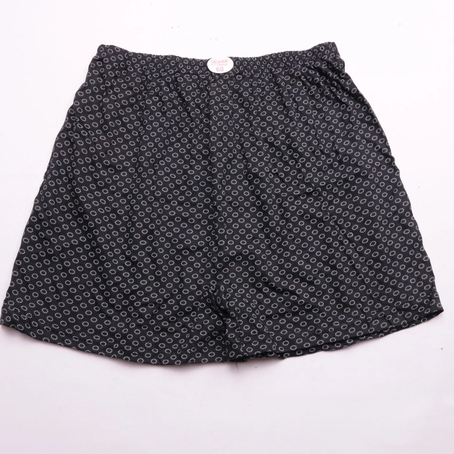 Чёрные мужские трусы с мелким узором, размер 60 (3XL)
