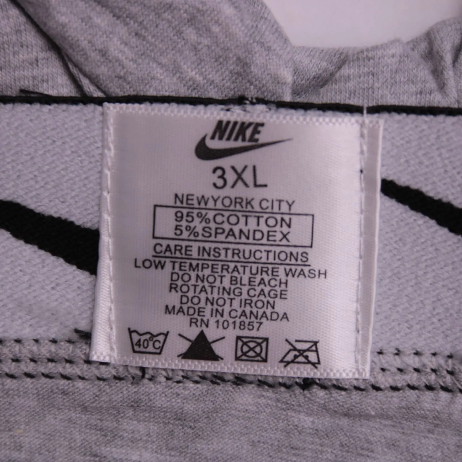 Серые мужские трусы Nike с широким поясом, размер 60 (3XL)