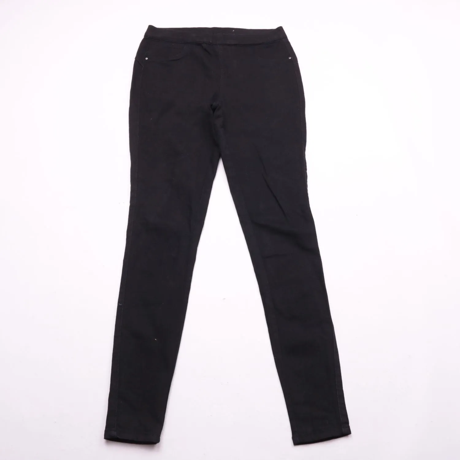 Чёрные зауженные брюки Denim Co. с карманами, размер 40 (XS)