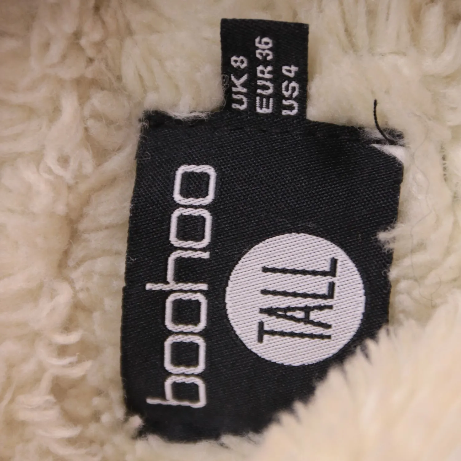 Синяя джинсовая куртка boohoo с меховой подкладкой, размер 40 (XS)