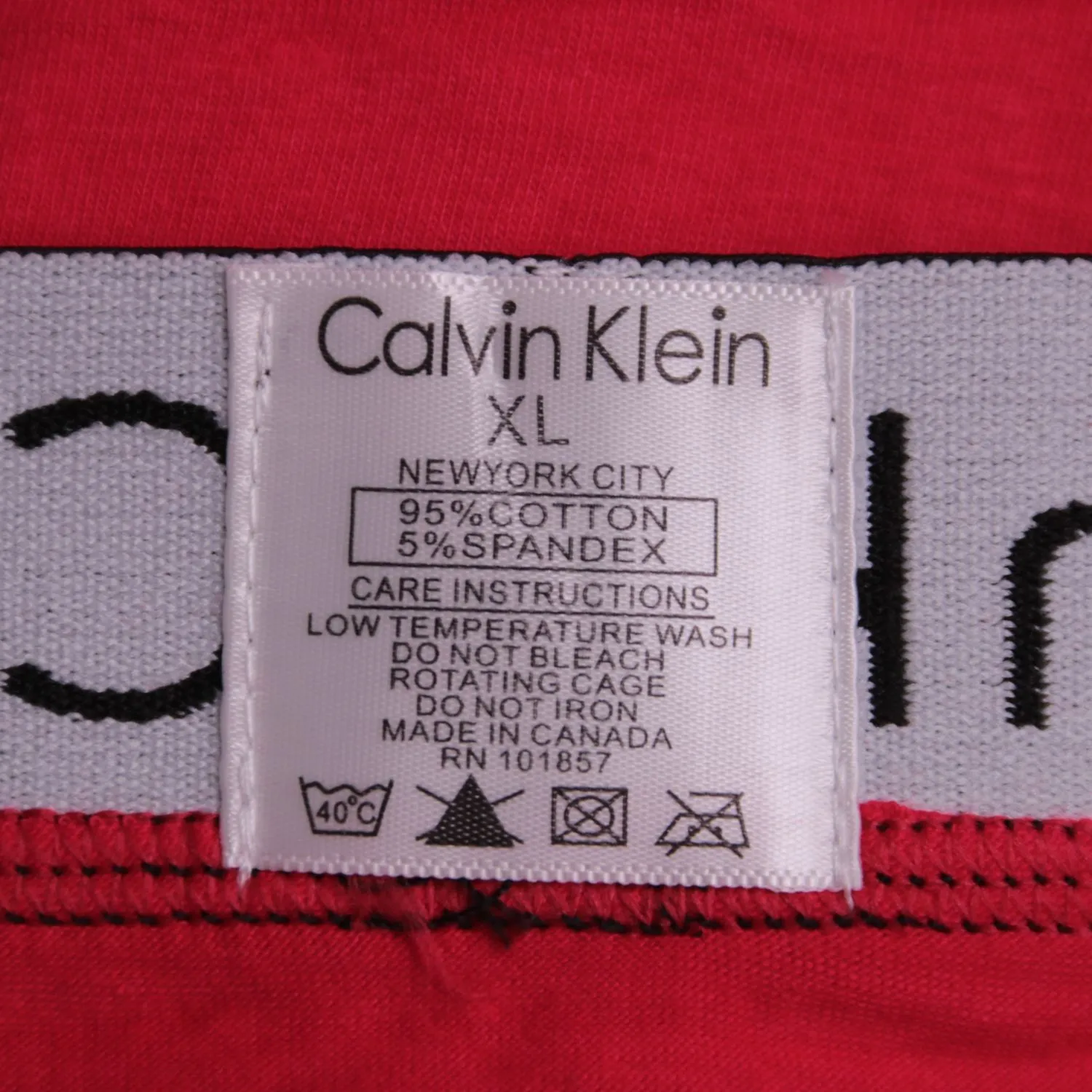 Красные трусы-боксеры Calvin Klein с широким поясом, размер 54 (XL)