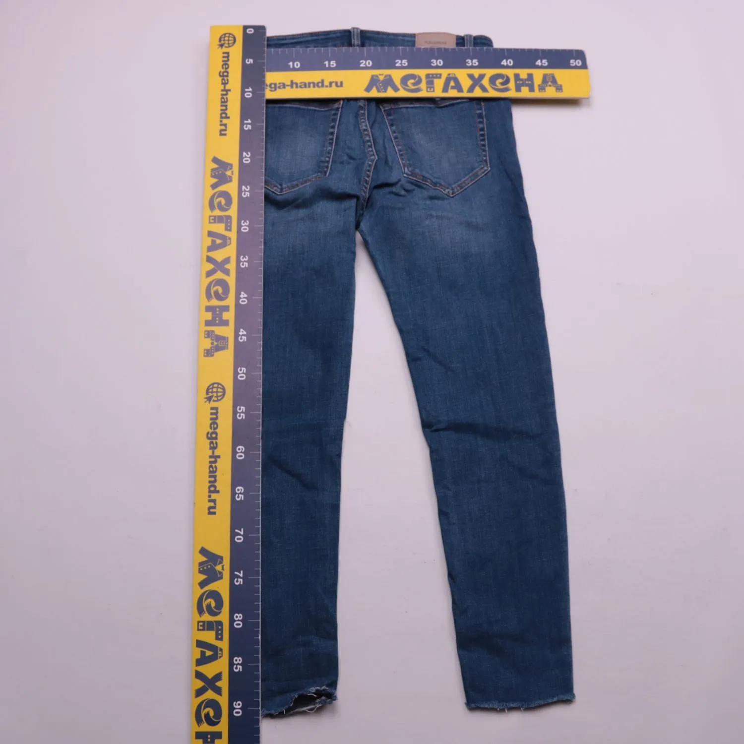 Женские узкие джинсы PULL&BEAR из синего денима, размер 48 (L)