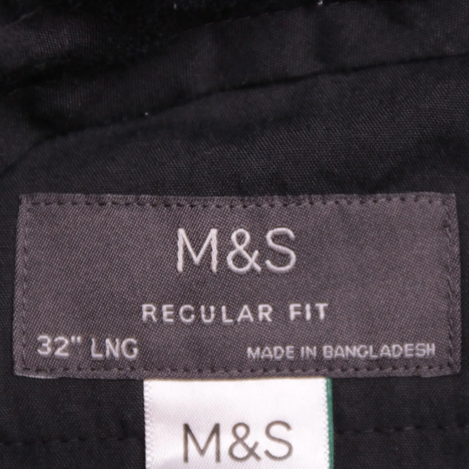 Чёрные классические брюки M&S прямого кроя, размер 52 (L/XL)