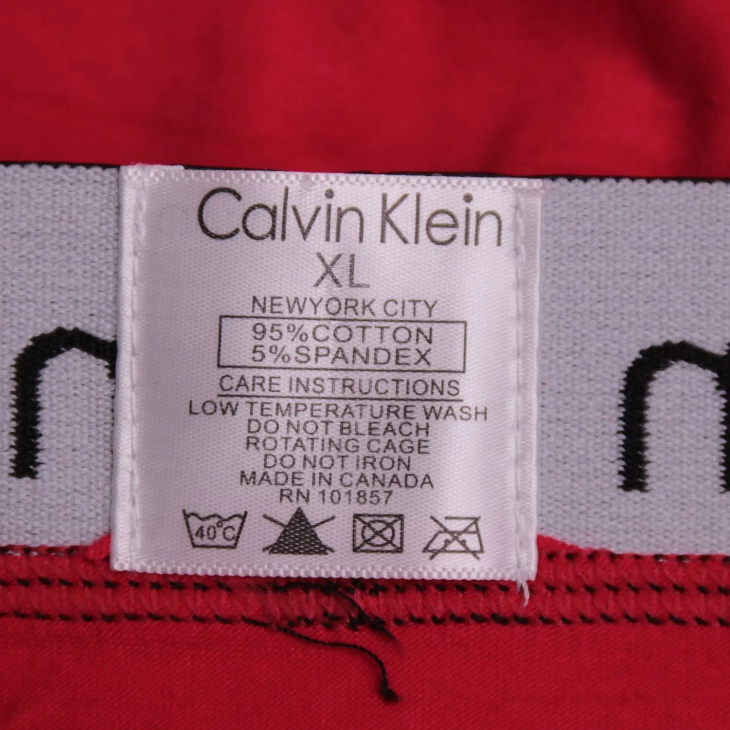 Красные трусы-боксеры Calvin Klein с эластичным поясом, размер 54 (XL)
