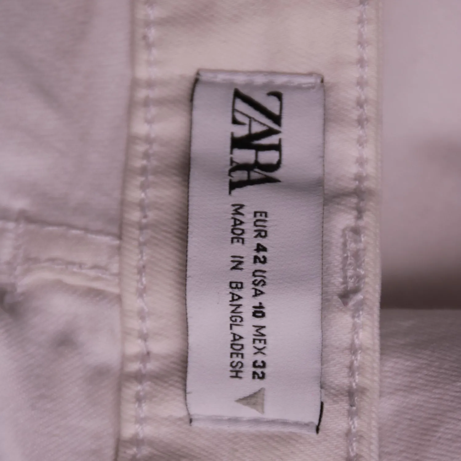 Белые брюки ZARA прямого кроя, размер 48 (L)