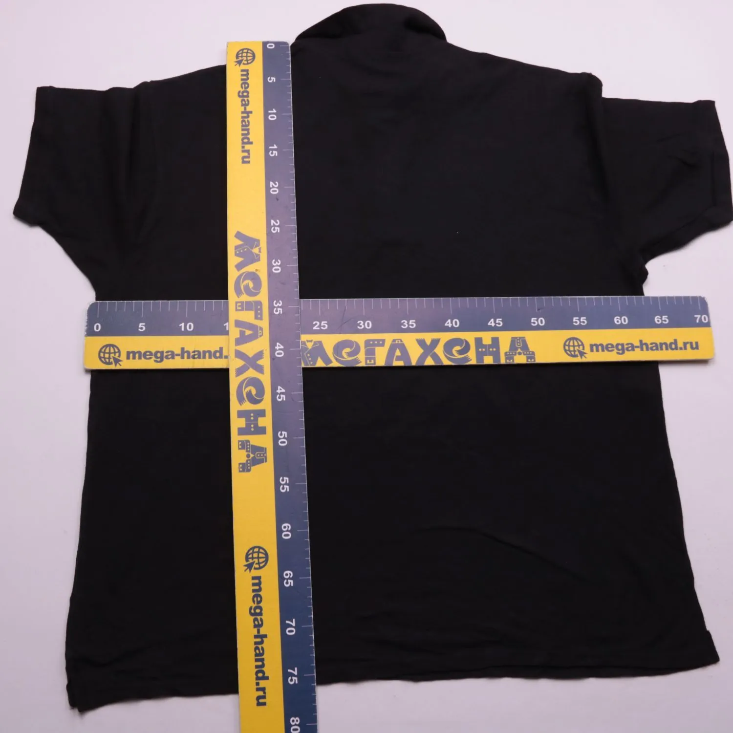 Чёрное поло Fruit of the Loom из хлопка, размер 60 (3XL)