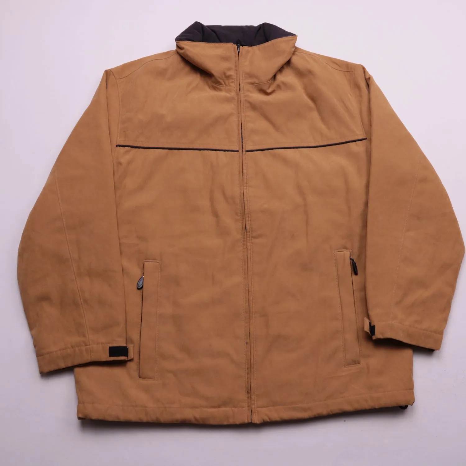 Коричневая куртка Frank Eden с высоким воротником, размер 54 (XL)