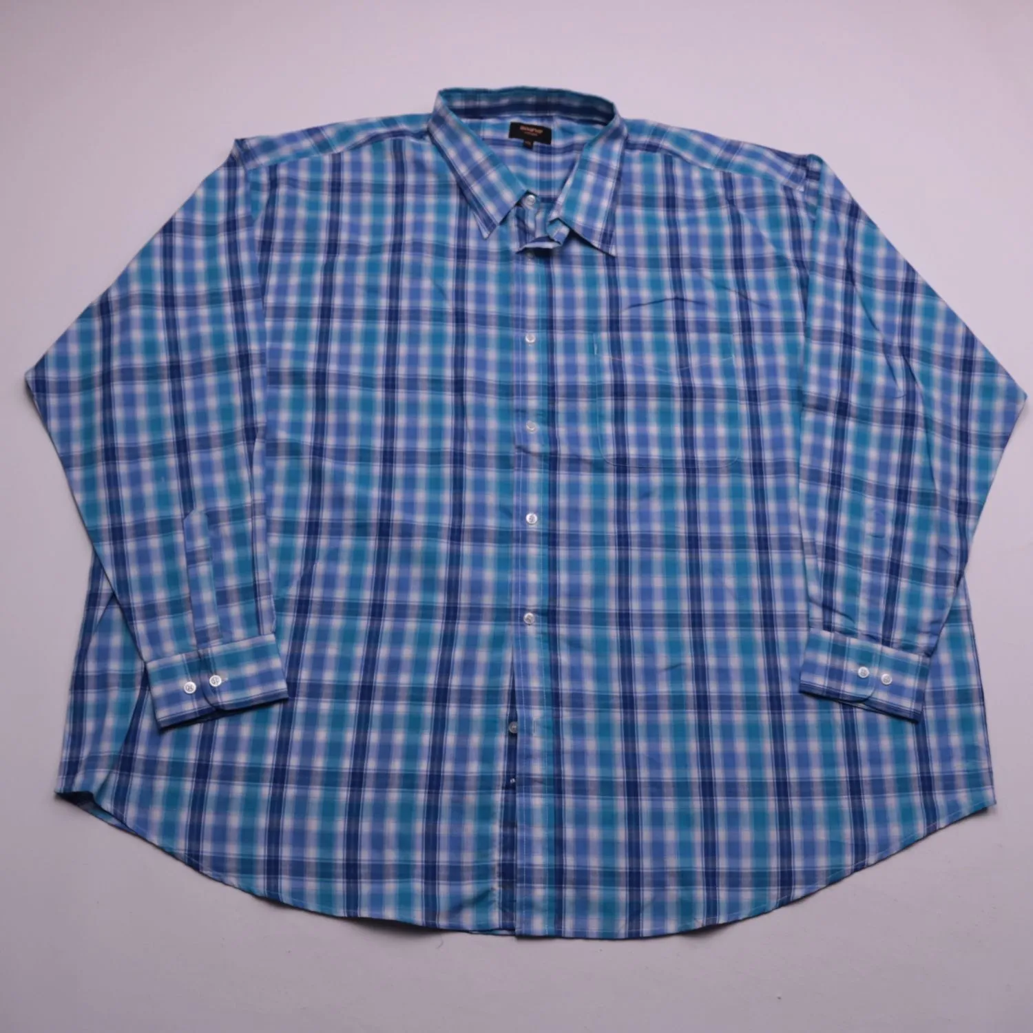 Синяя рубашка Metaphor Vintage в клетку, размер 66 (6XL)