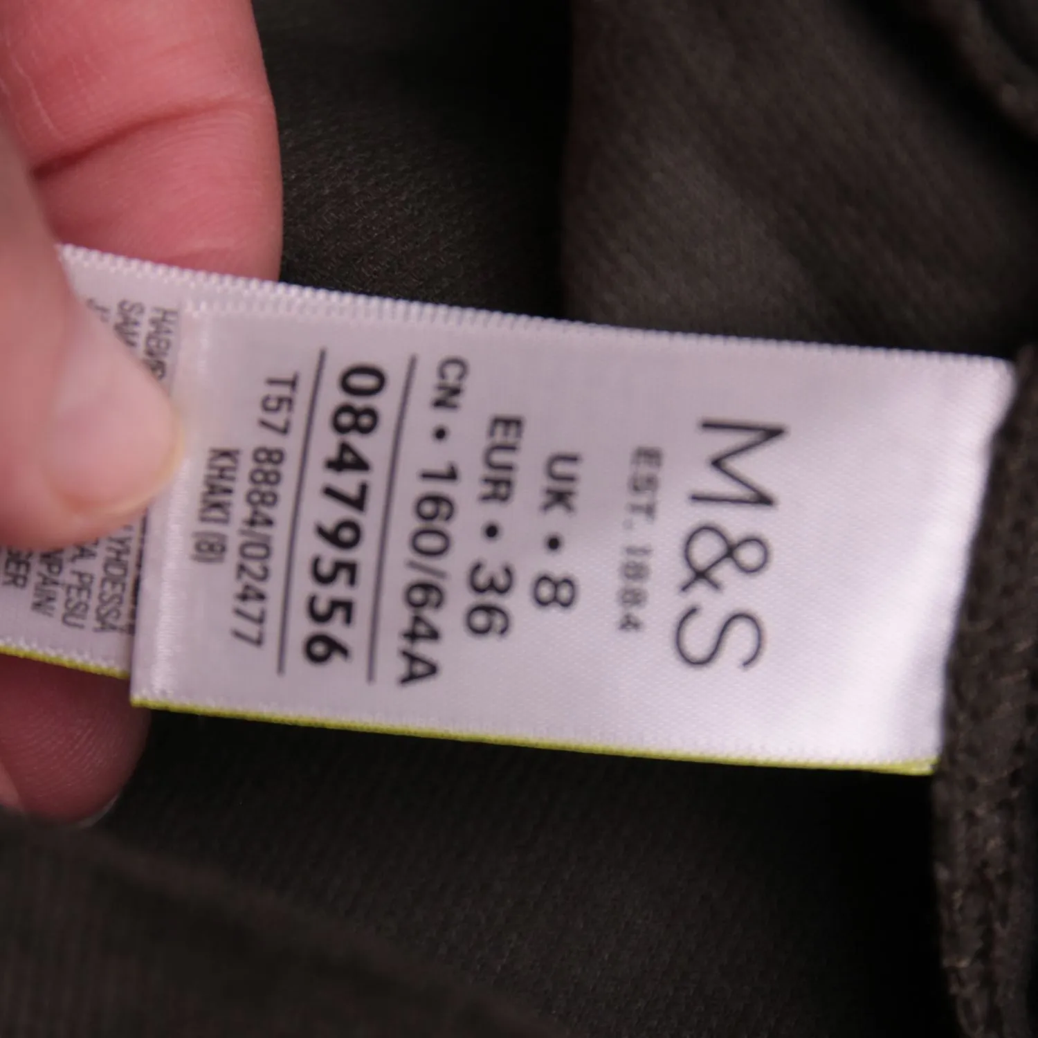 Коричневая юбка M&S Collection из вельвета на пуговицах, размер 42 (S)